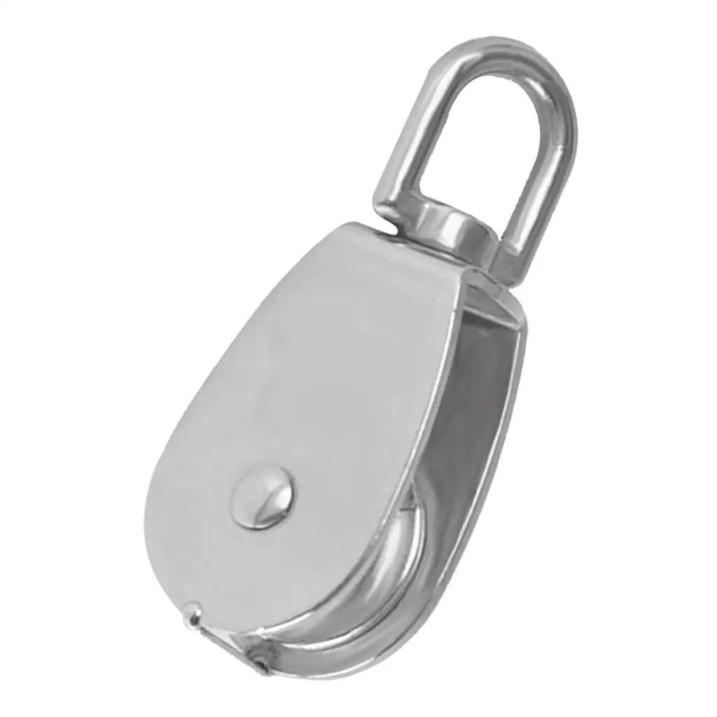 

Swivel Lift Wire Rope Pulley Block Mountain Climbing Tool Heavy Duty Silver