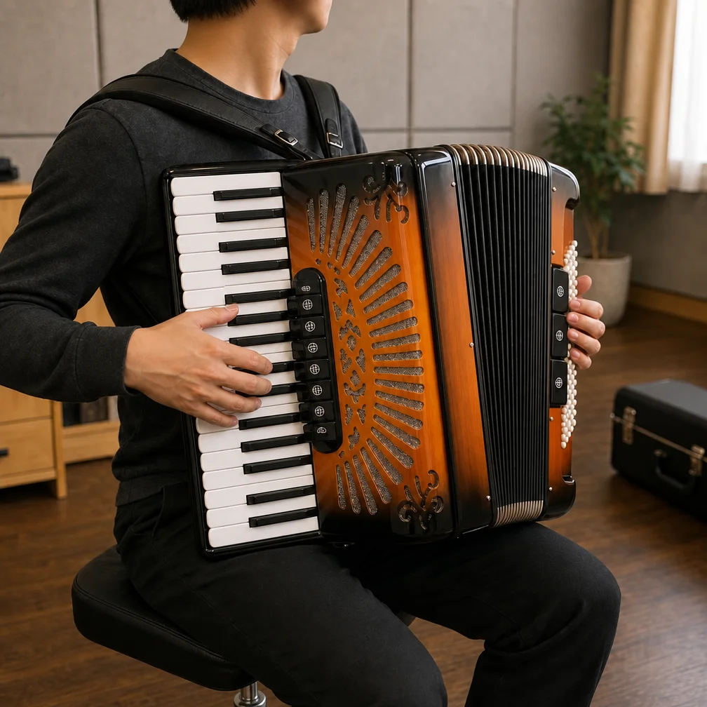 Hot 37 Keys 96 Bass 3-5 Register Spring Keyboard Accordion, Beginner & Player Hand Accordion