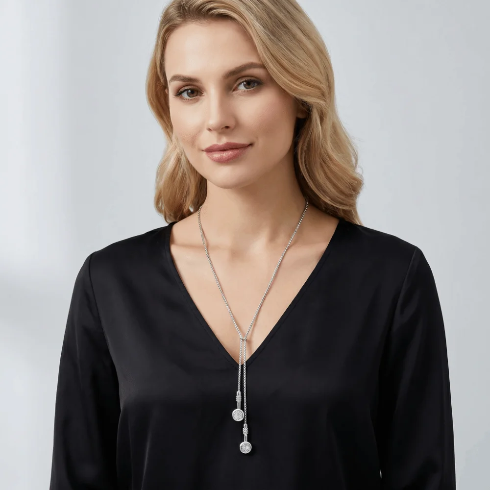 Metal Earbuds Pendant Stylish Lightweight Earphone Shaped Necklace Adjustable Creative Design Long Sweater Chain Daily Wear