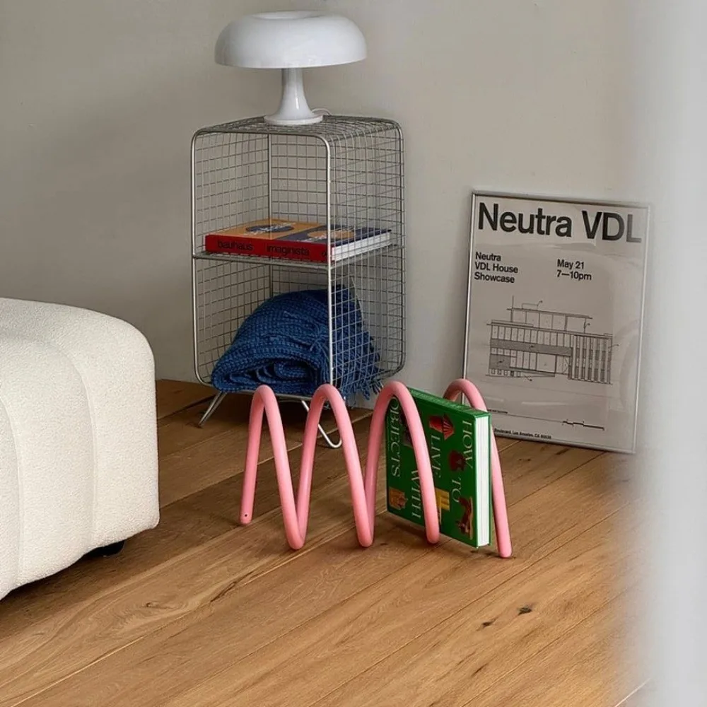 Fashionable Accessories Spiral Bookcases Dopamine Color INS Bookshelf Multi-Purpose Modern Book Stand Living Room