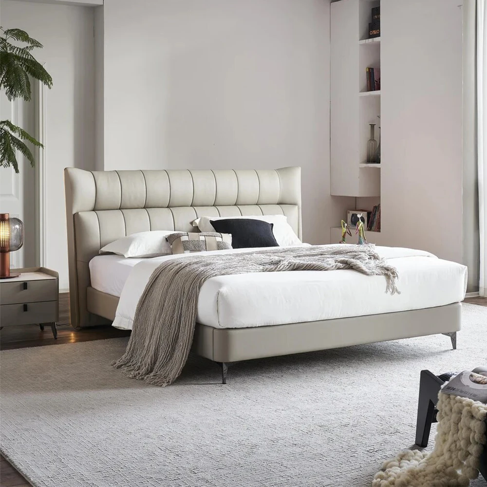Modern Simple Large Cloth Bed Storage Customizable Soft Tatami Master Bedroom Northern Europe Light Luxury Ins Wind Technology