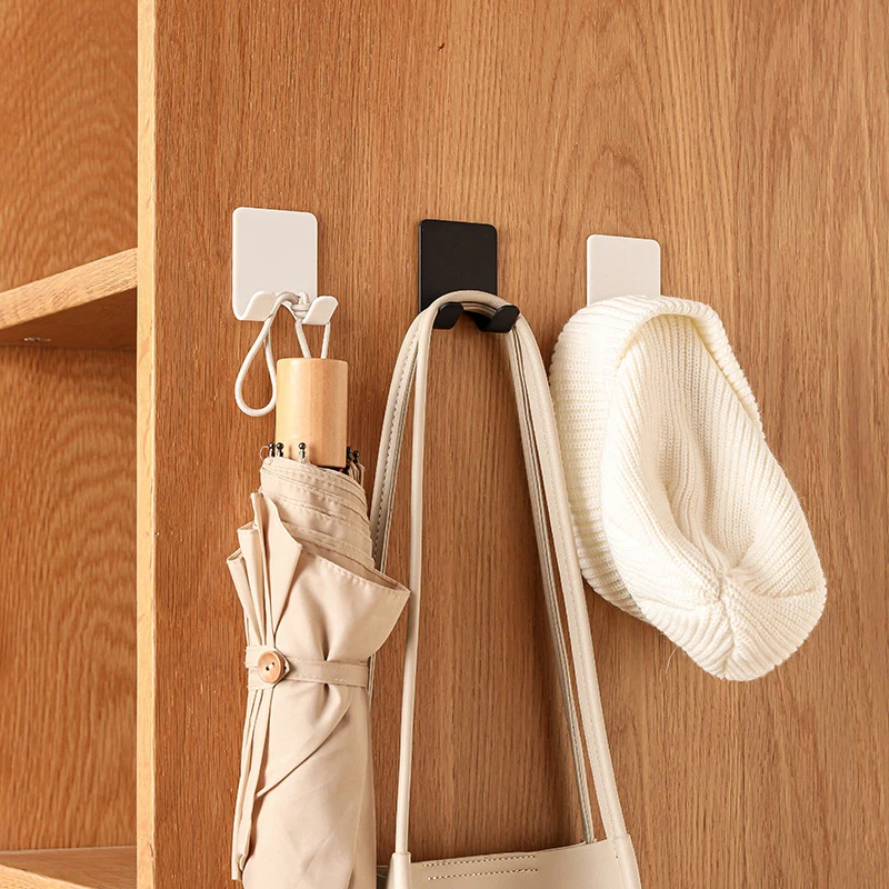 3/2/1Pcs Punch-free Power Cord Storage Rack Wall Storage Hooks Kitchen Plug Hook Adhesive Hooks Power Plug Socket Hanger Holder