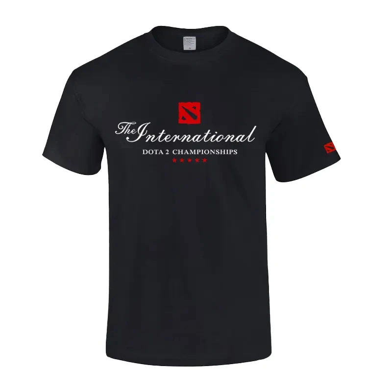 Dota2 TI The International Championships T-shirt E-Sports Gaming Printed Short Sleeve Unisex Casual Gamer Tee