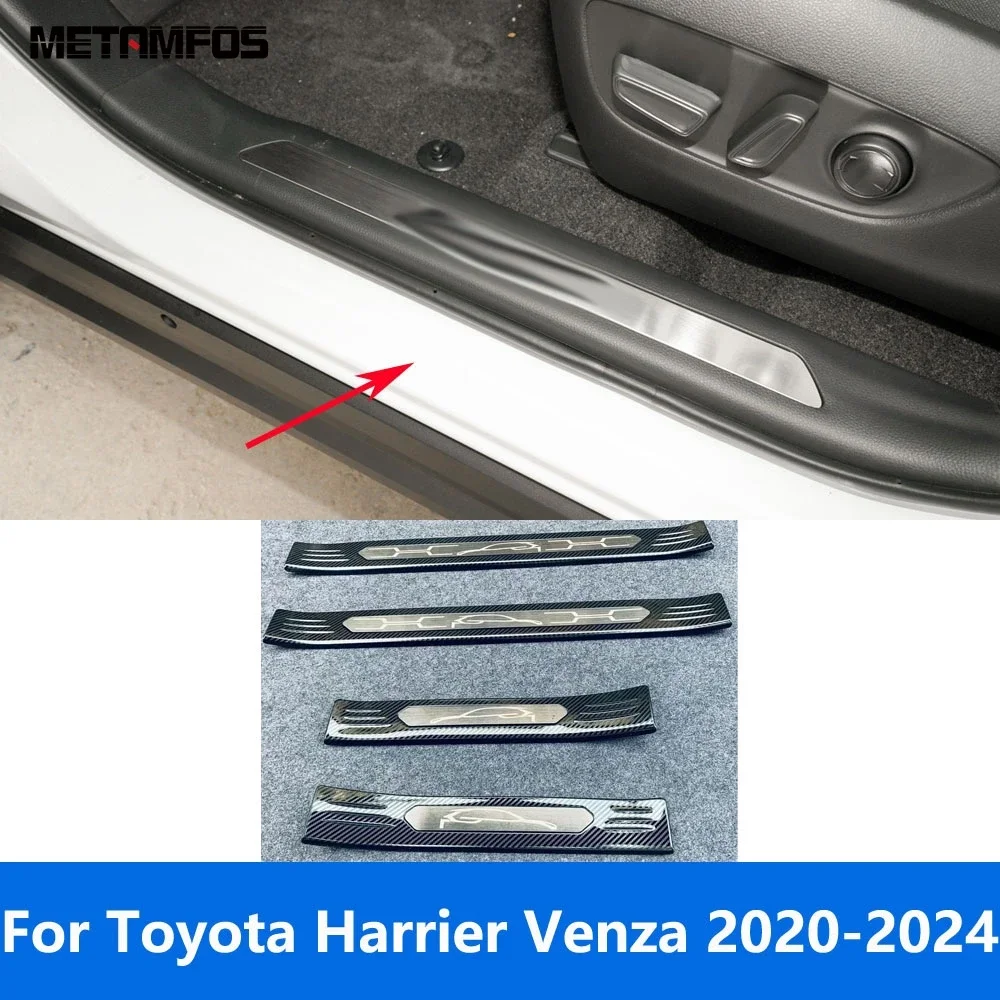 Car Accessories For Toyota Harrier Venza 2020 2021 2022 2023 2024 Exterior Door Sill Scuff Plate Welcome Pedal Entry Guard