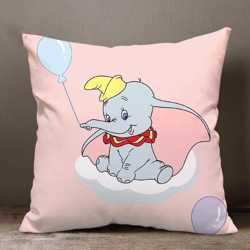 Disney Dumbo Elephant Pillow Case Cushion Cover Children Boy Girl Couple Pillow Cover Decorative Pillows Case 40x40cm