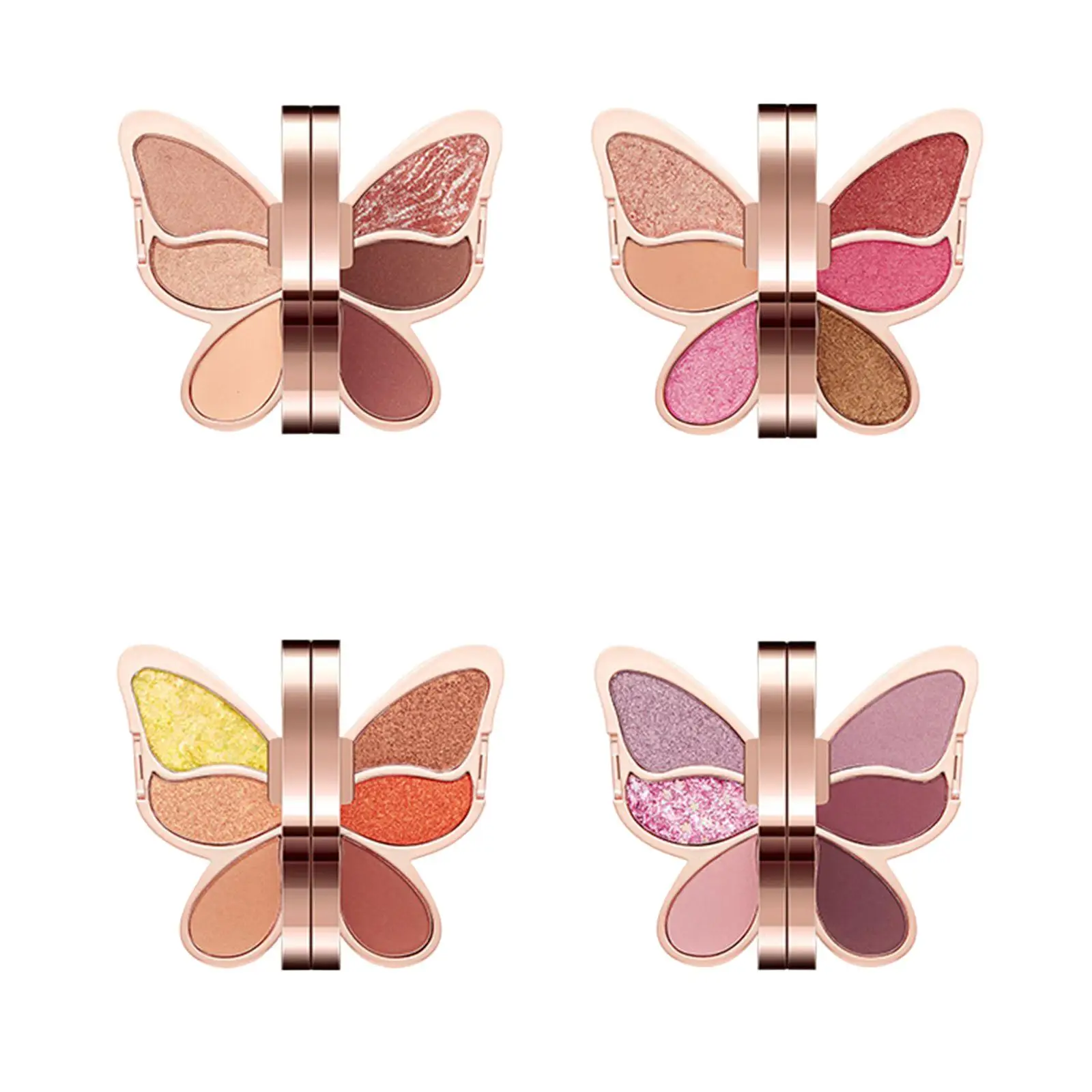 Tragbare 6 Farben Schmetterling Lidschatten Augen Make-up für Mutter Frau