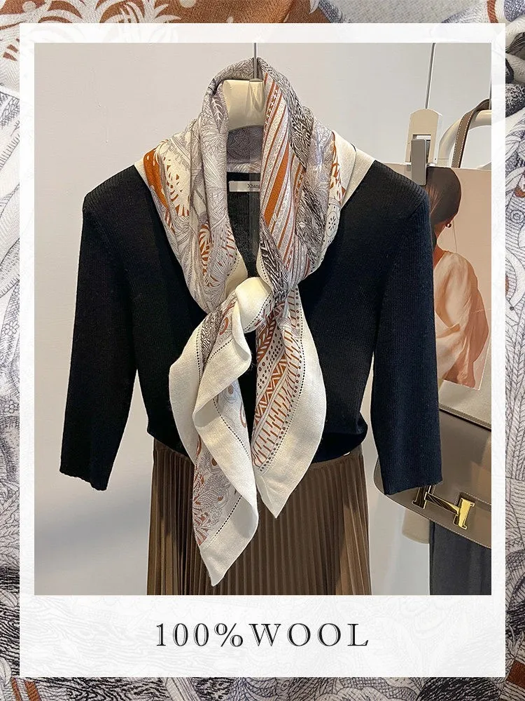 New style of real fur scarf large square summer silk air-conditioned room shawl for outerwear