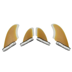 UPSURF FCS 2 Quad Fins RM Surfboard Fins Top Performance Glass Twin Rear Fins+Twin Keels Surf Fins Dual Tabs Surfing 2/4 Fins