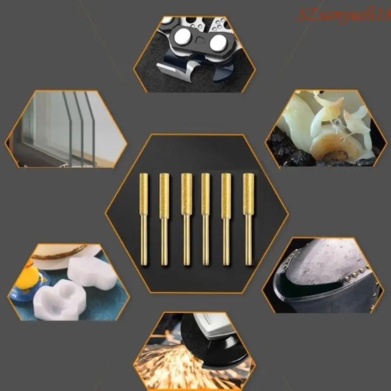 

94PC Cylindrical Burr Chainsaw Sharpener Stone File Chain Sharpening Grinding Tool For Polishing Metals Rotary Power Tool