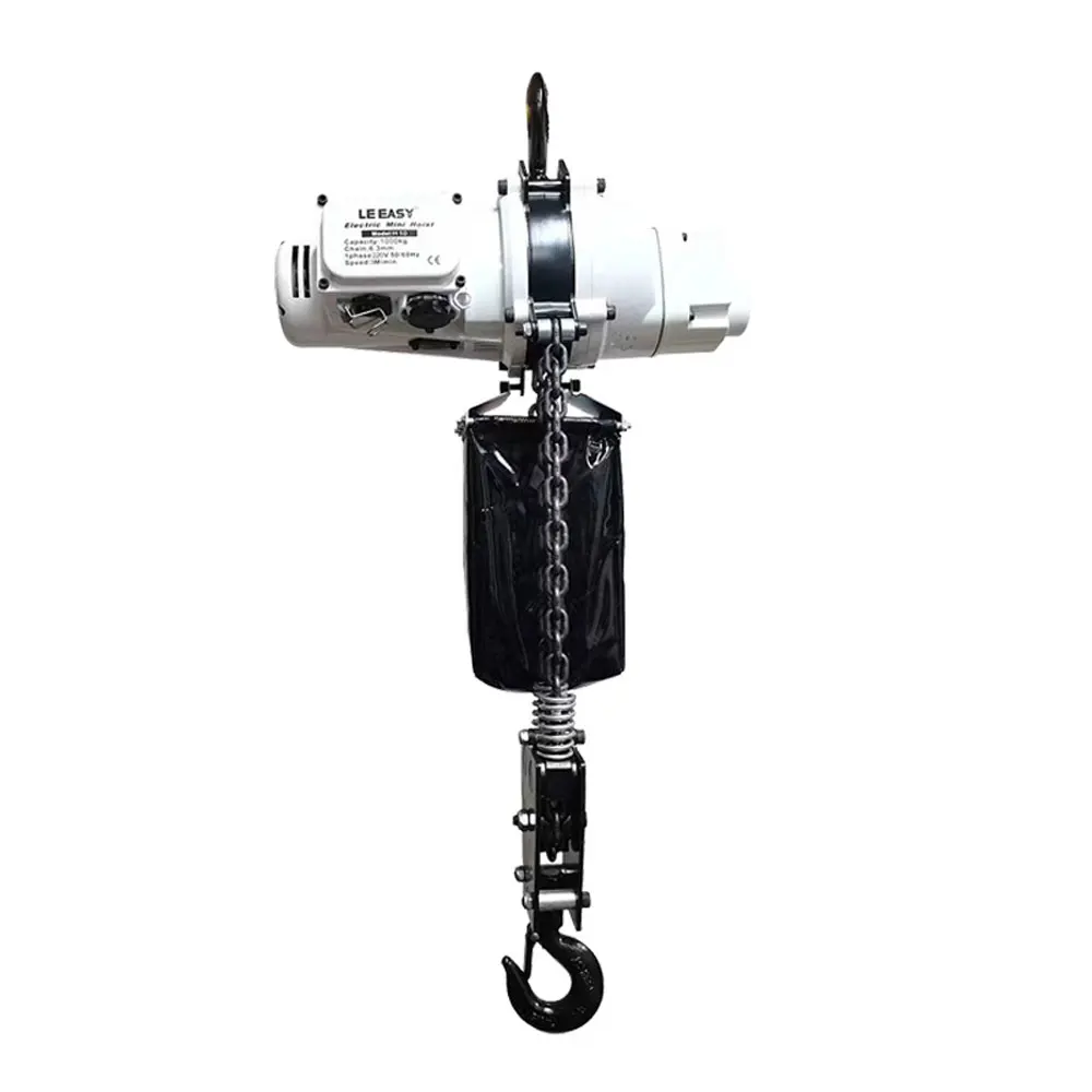 Treuil à chaîne électrique pour grue lourde, capacité de charge de 1 t1000 kg, monte-charge pour atelier, 220V