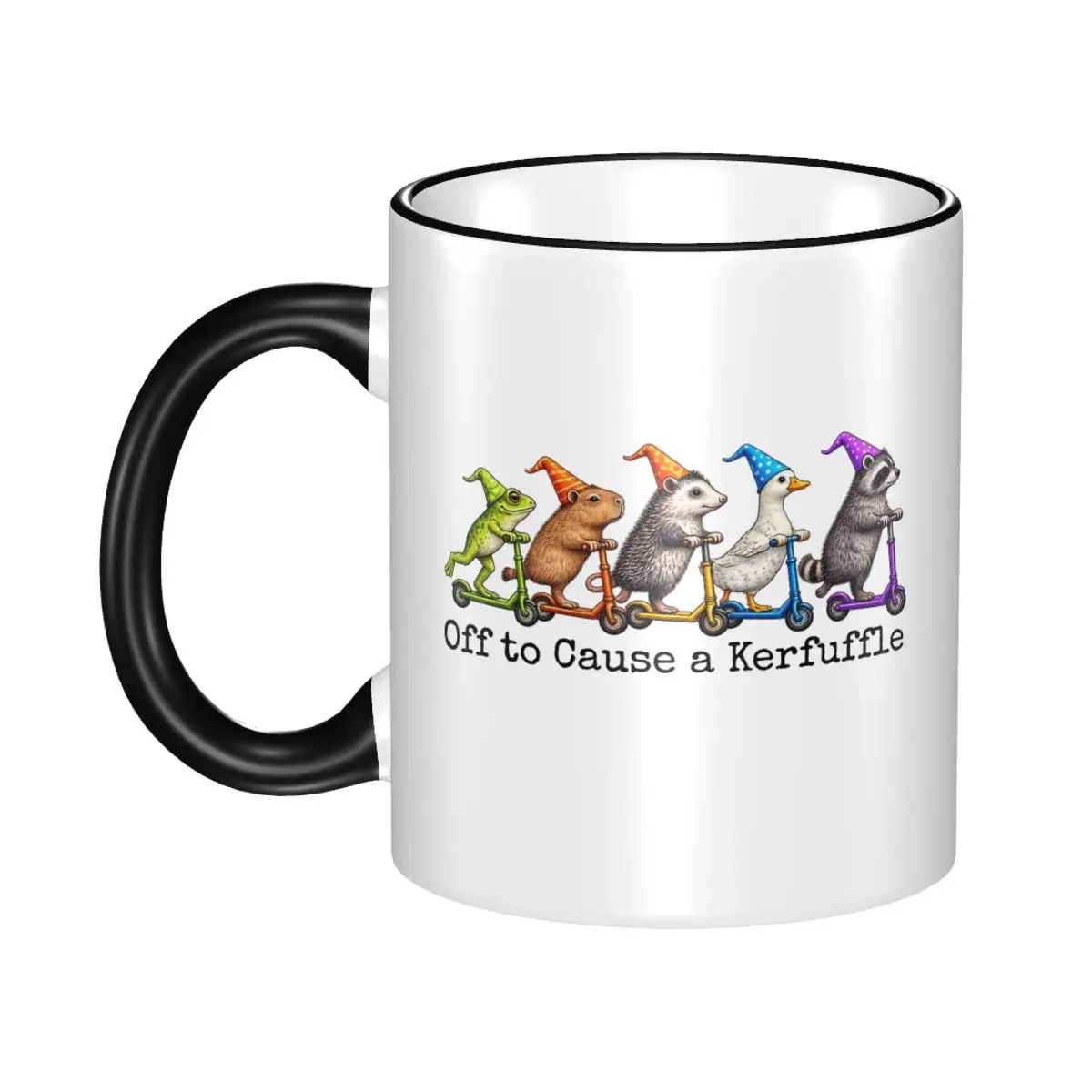 High Quality Off To Cause A Kerfuffle Humor Merch Mug Fun Tea Cup