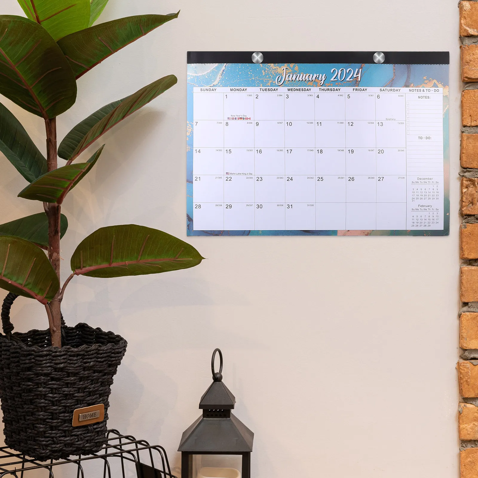 

Настенный календарь на 18 досок, 2024-2025 гг., ежемесячный, с указанием праздников, для дома и офиса, прочный, для ежедневного использования, печатный продукт