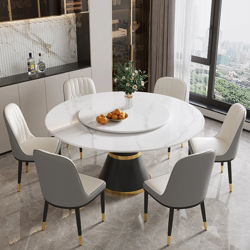 

Round Mahjong Dining Table Restaurant Coffee Chairs Hallway Dining Table Writing Space Saving Mesas De Jantar Kitchen Furniture