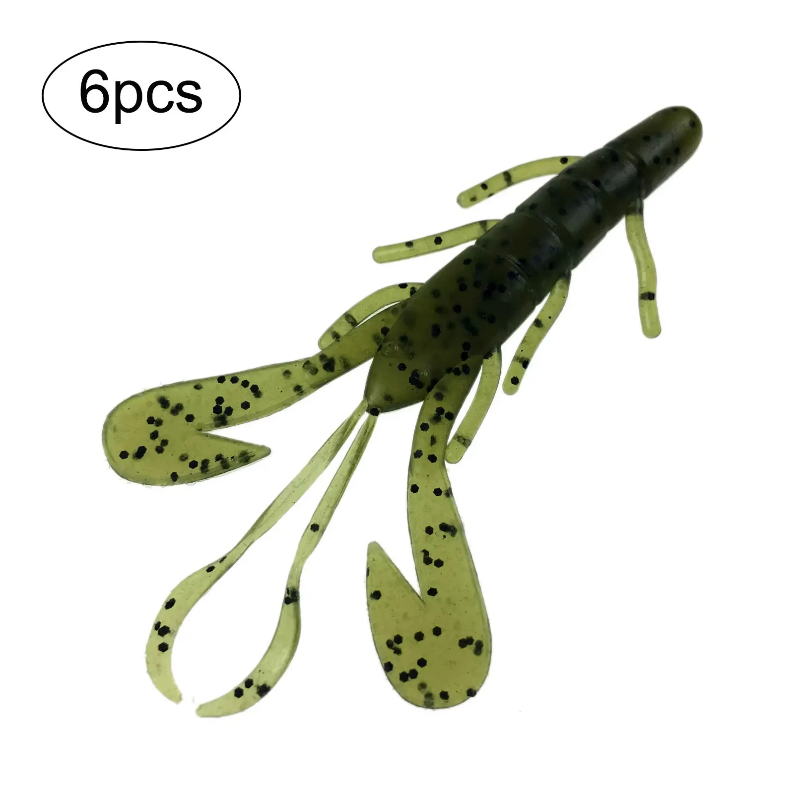 

6pcs Craws Shrimp Soft Baits 9.5cm 6g Silicone Artificial Lure Jig Wobblers Bass Carp Pesca Fishing Tackle Accessories