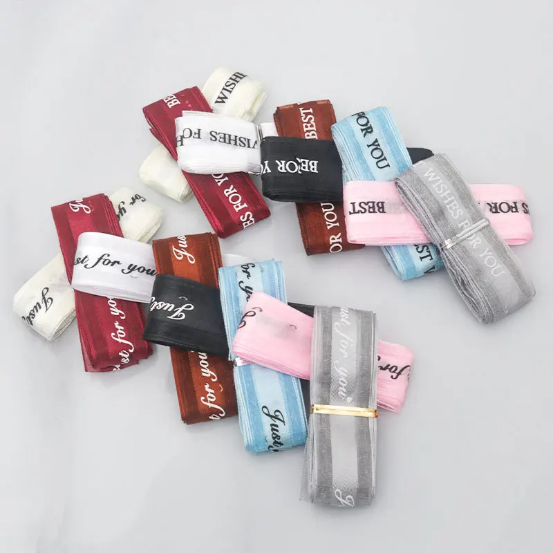 

Snowflake yarn English alphabet flower packaging ribbon cake box gift ribbon