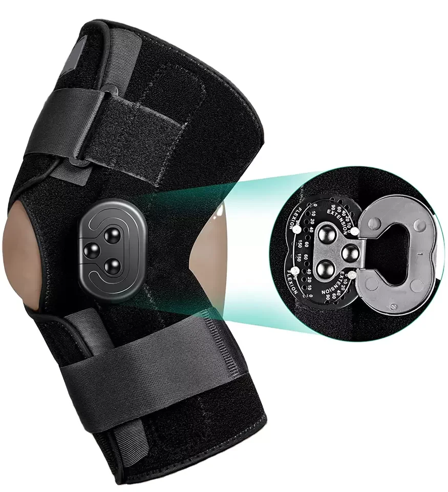 elastic compression customized open patella hinged knee brace