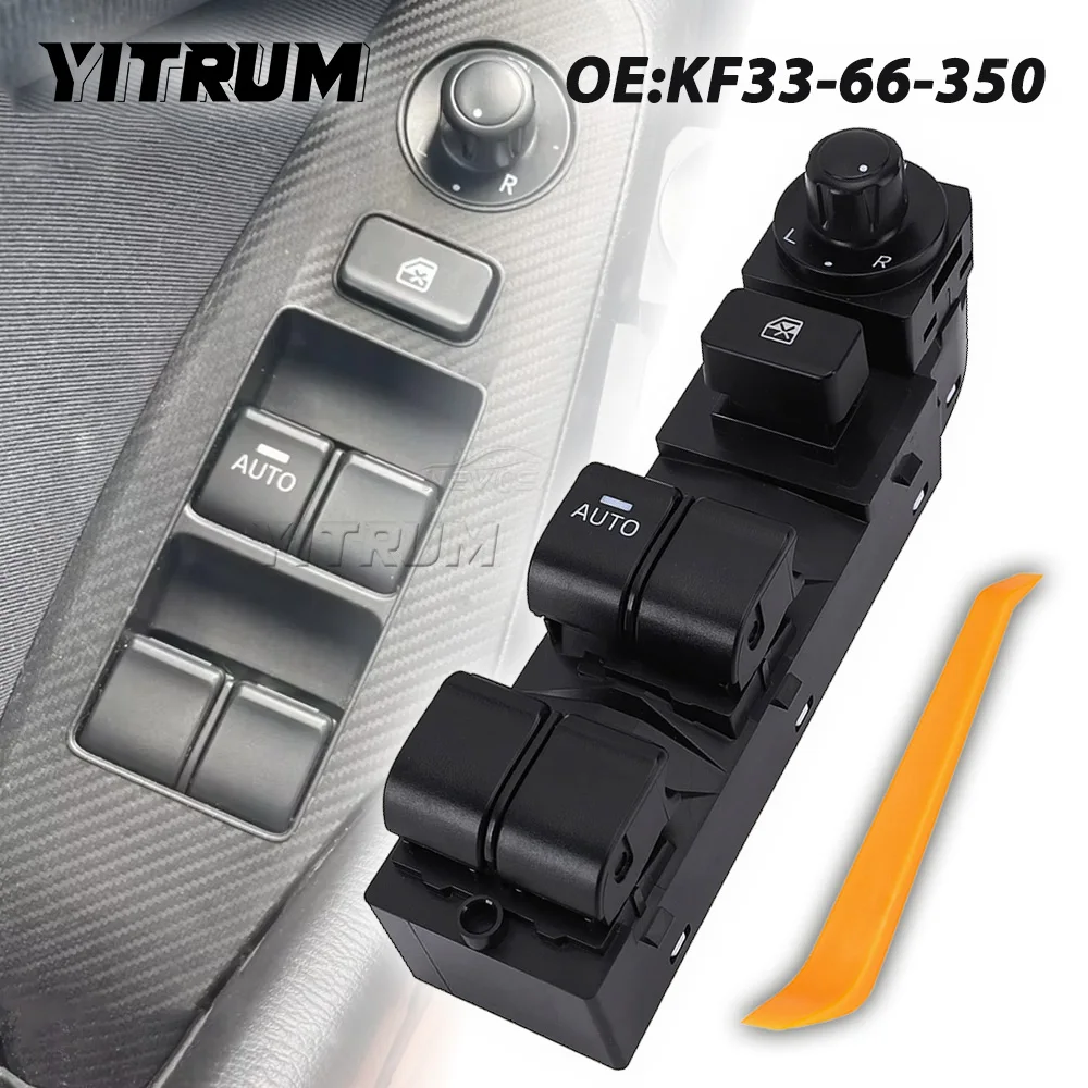

YITRUM RH LH For Mazda 3 Active 2014-2016 Car Electric Master Power Window Control Switch Regulator Button KF33-66-350 KF2166350