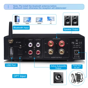 Soundverstärker Woopker AK-3116 Audiophile digitale Leistungsverstärker 2 PCS TPA3116 Bluetooth5-Chip. 8 Hauptverkaufsverstärker 3116 - №4