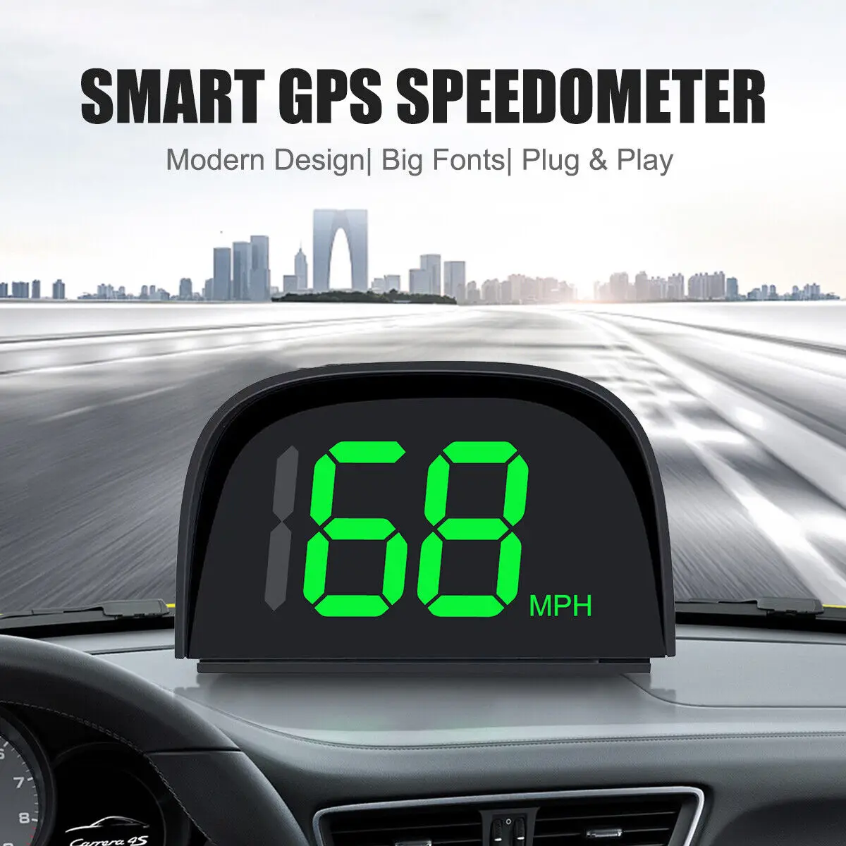 1PC General Motors HUD Display Digital Speedometer Head Up Display Automotive Electronic Accessories Plug And Play Large Font