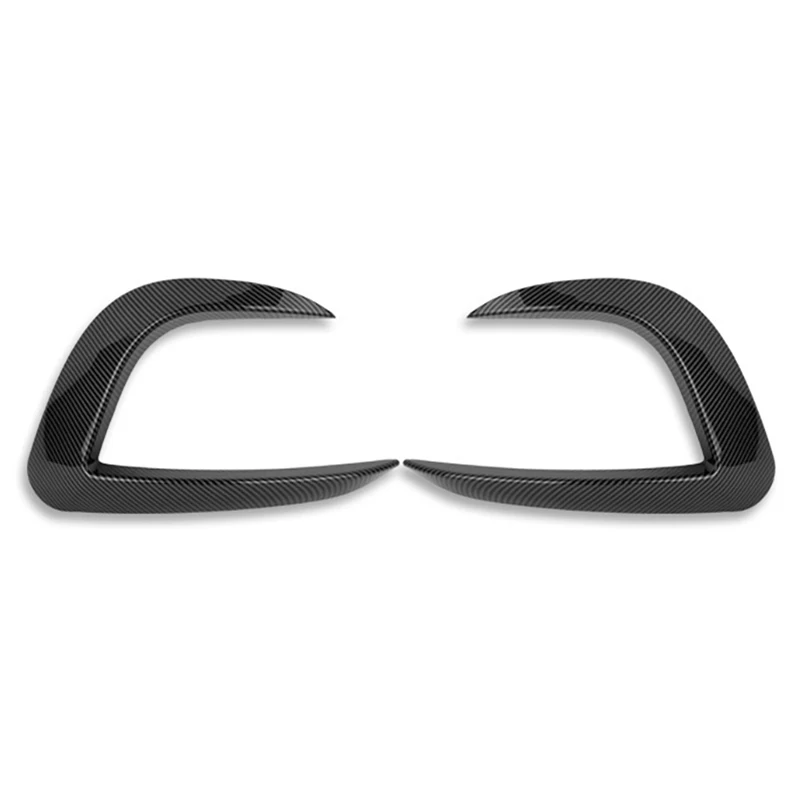 Carbon Fiber Front Fog Lights Eyebrow Wind Knife Sticker for Tesla Model Y Fog Lamp Eye Lid Eyebrow Cover Trim