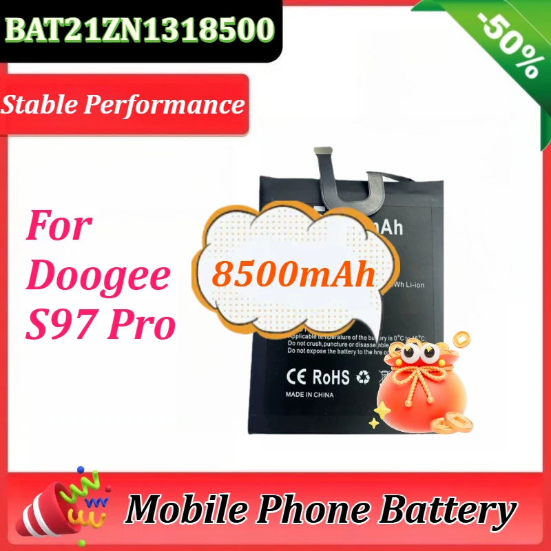 

8500mAh BAT21ZN1318500 Battery for Doogee S97 Pro Li-Ion Rechargeable Batteries Tracking Number Phone Accessories