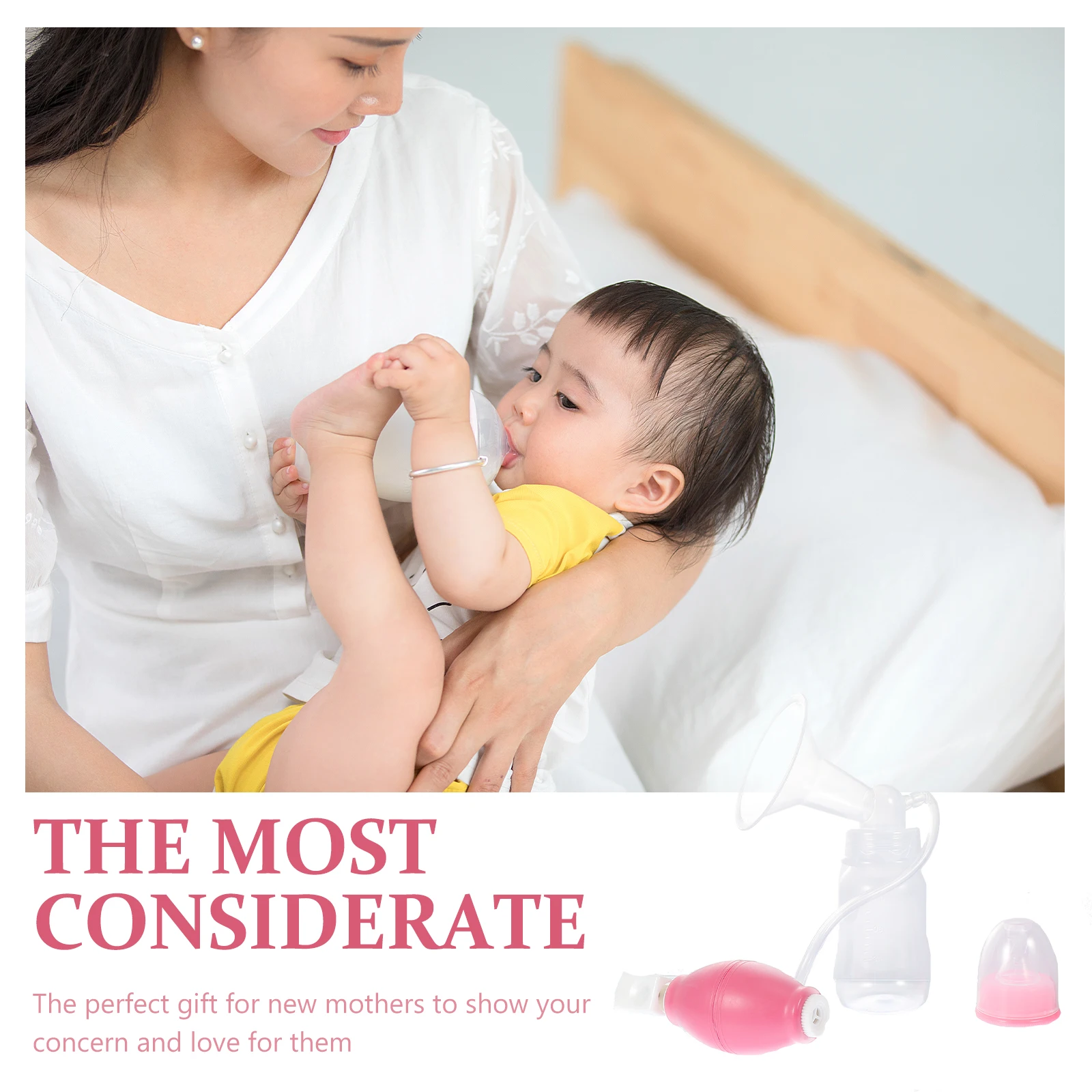 

Manual Breast Pump Creative Milk Container Suction for Baby Breastfeeding PP Silicone Material Portable New Moms Gift breast