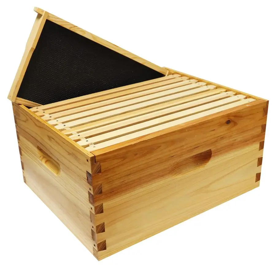 

Улей-коробка Deep Box Super Bee Box для продажи, с восковым покрытием, включает деревянные рамки и восковые основания, в разобранном виде.