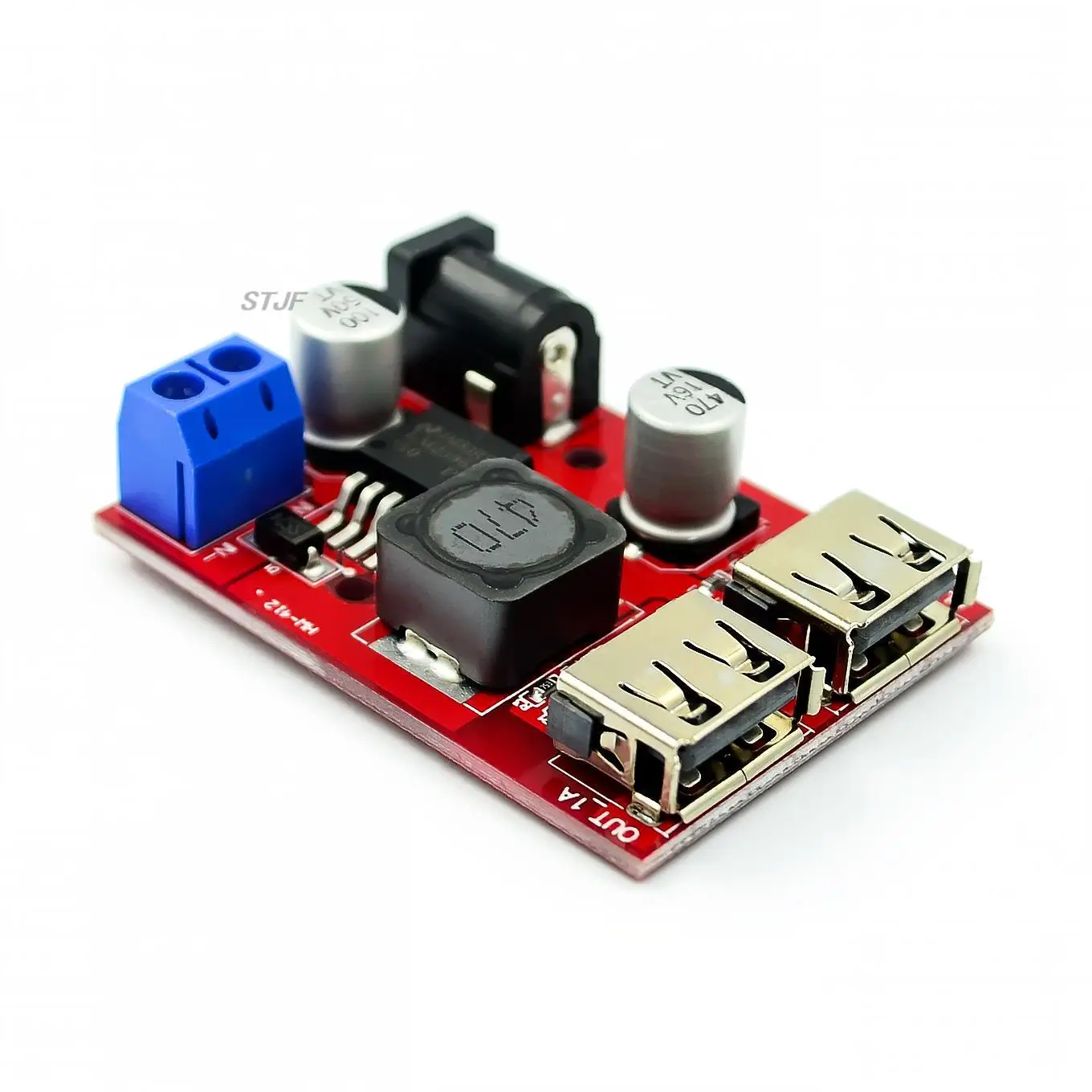 LM2596 LM2596S Dual USB DC-DC 9V 12V 24V 36V a 5V 3A Step Down Buck Converter Board Caricabatteria per auto Modulo di alimentazione solare