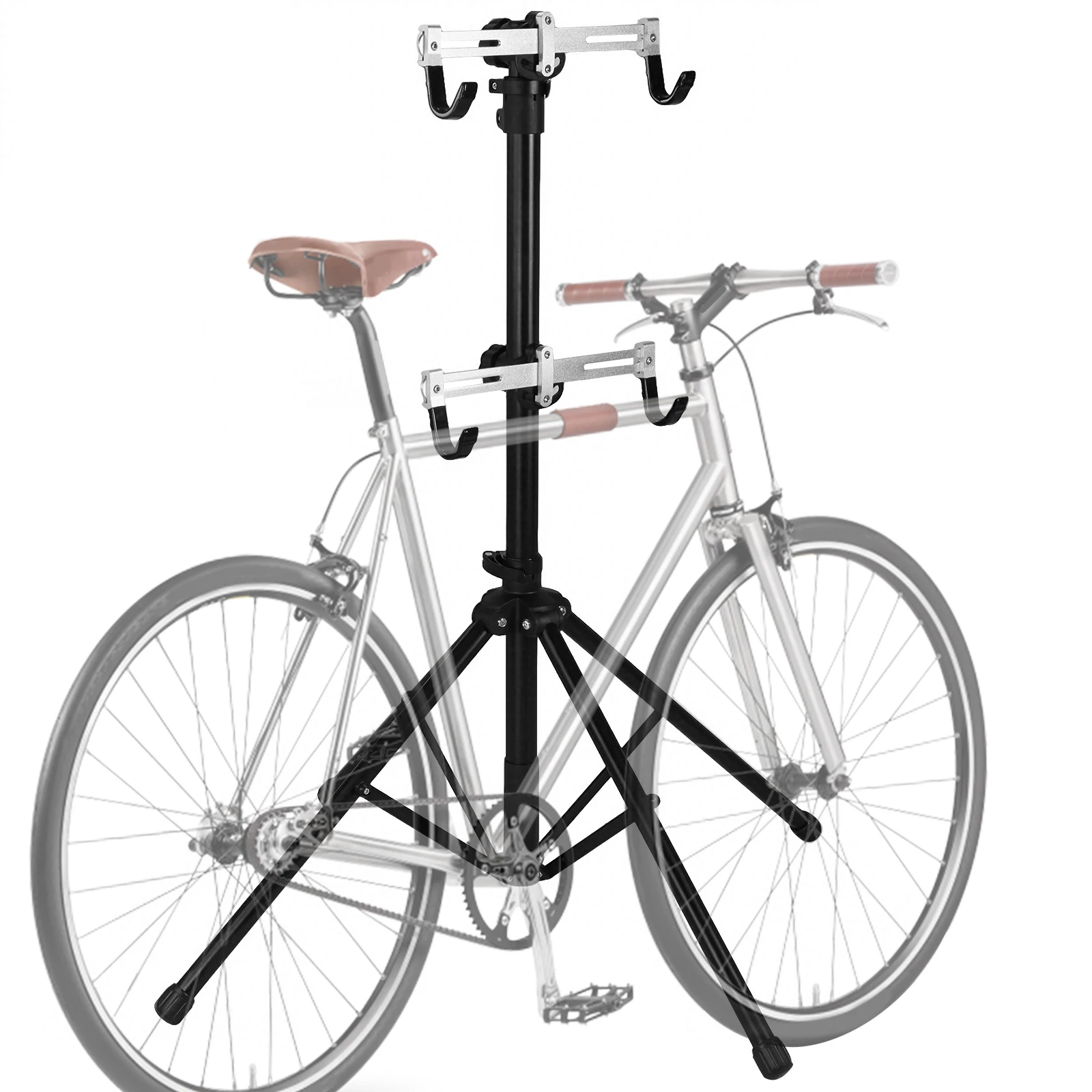 

Adjustable Vertical Bicycle Holder Space Saving Bicycle Work Stand Hanger No Drilling Required for Apartment Bikes Safe & Secure