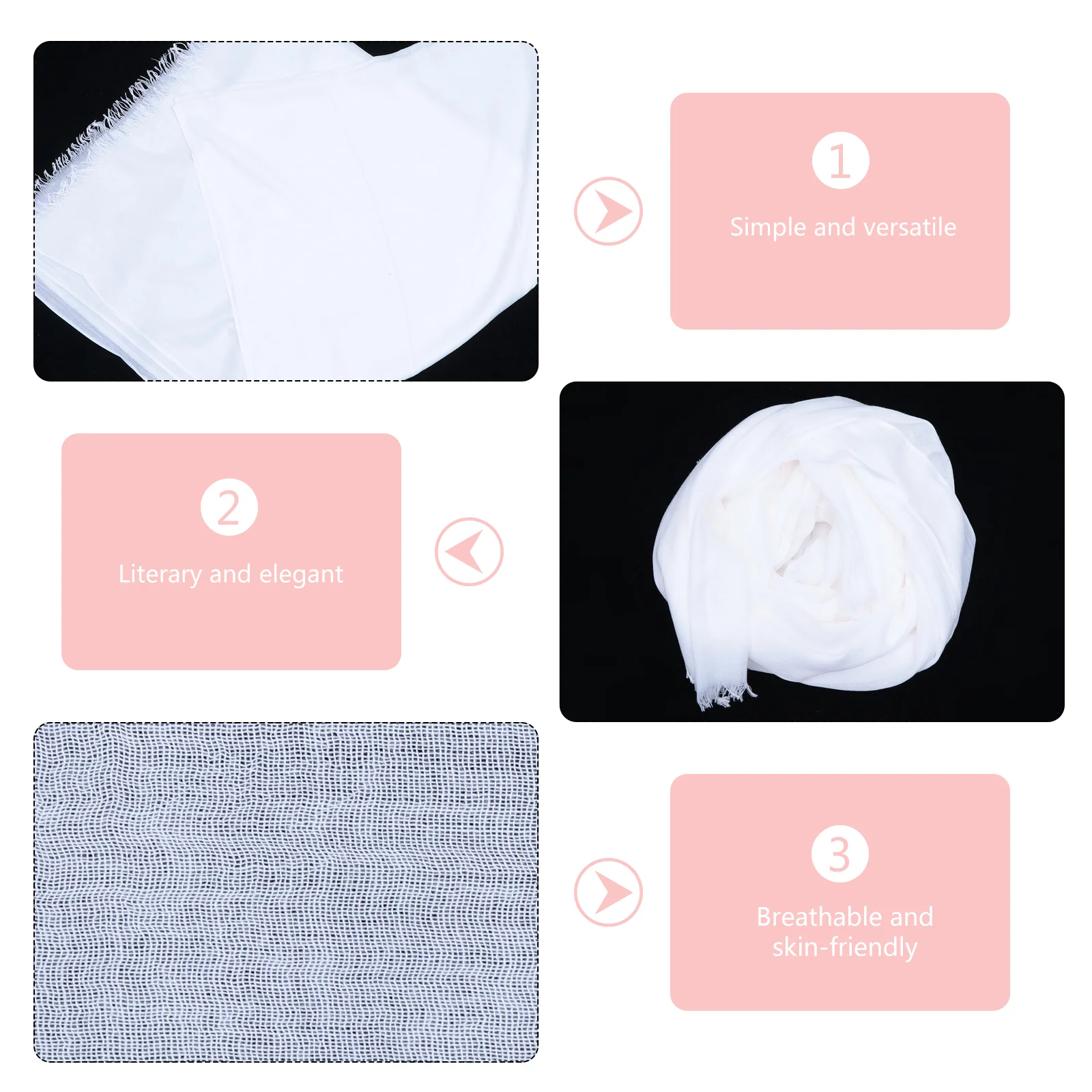 Scarf Delicate Shawl Sun Protection Girl Shoulder Sunscreen Cotton Linen