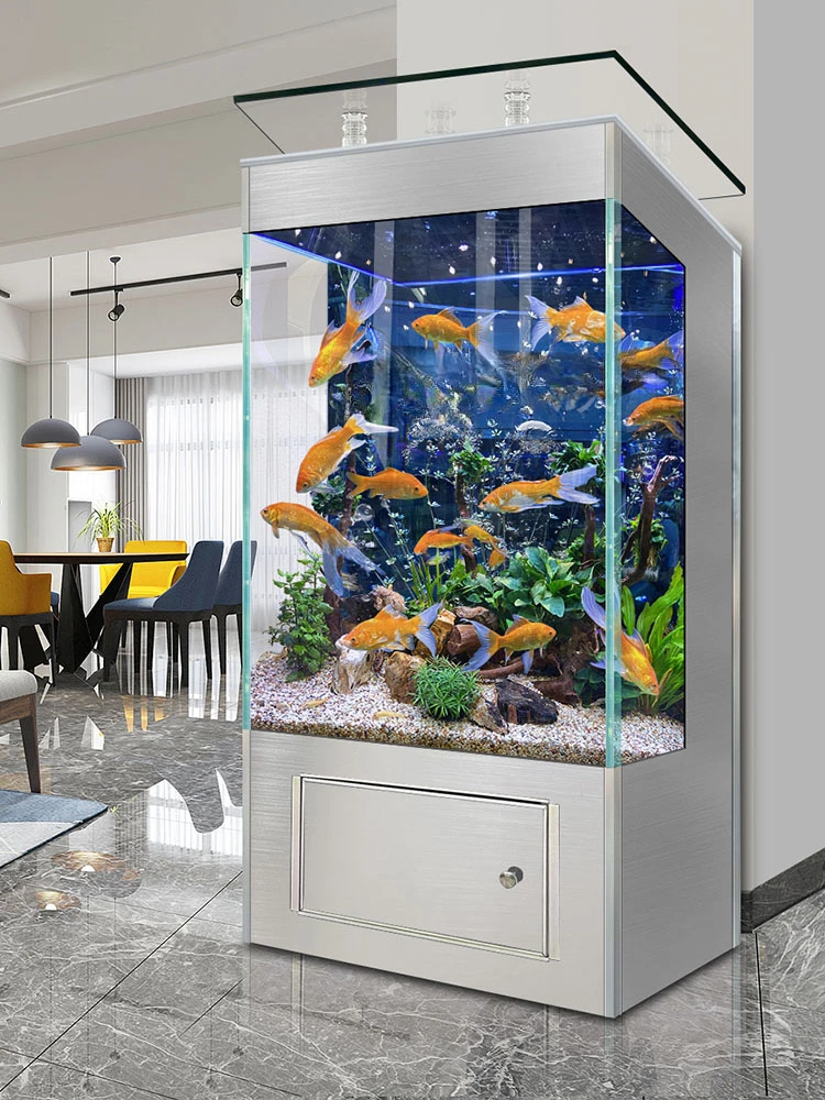 TV Cabinet Fish Tank Living Room Small Change Water Super White Glass Aquarium Household