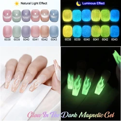 Clou Beaute Luminous Cat Magnetic LED UV Gel Nail Polish Glow In Dark Semi Permanent Soak Off Nail Art Polish Manicure Varnish