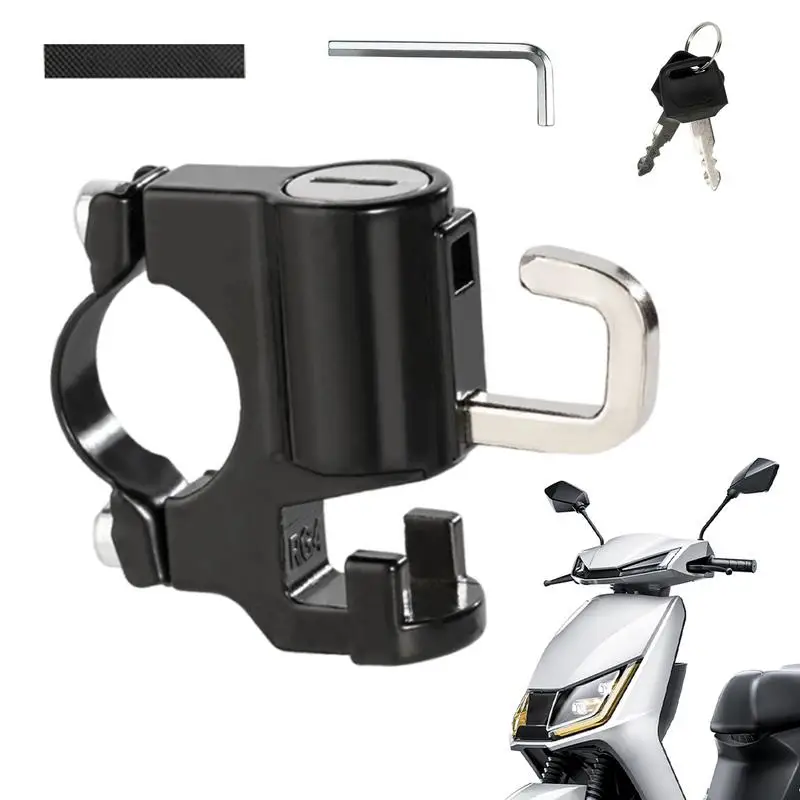 

Anti Theft Hat Lock 2 Hook Alloy Security Hat Lock Sturdy Handlebar Tubing Hat Lock Aluminum Alloy Security Padlock High Securit
