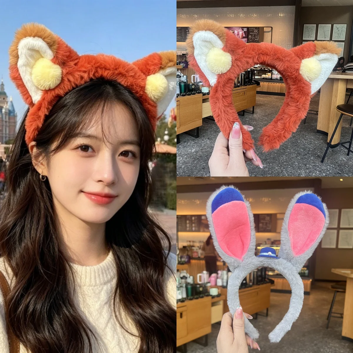 Serre-tête de fête à thème animaux, oreilles amusantes de Nick Fox, accessoire de tête de dessin animé haut de gamme, serre-tête Judy, bandeau pour le visage