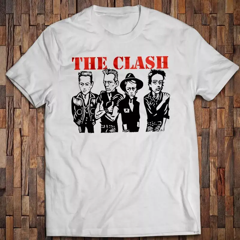 

The Clash Joe Strummer T Shirt Give 'Em Enough Rope Live At Shea Stadium