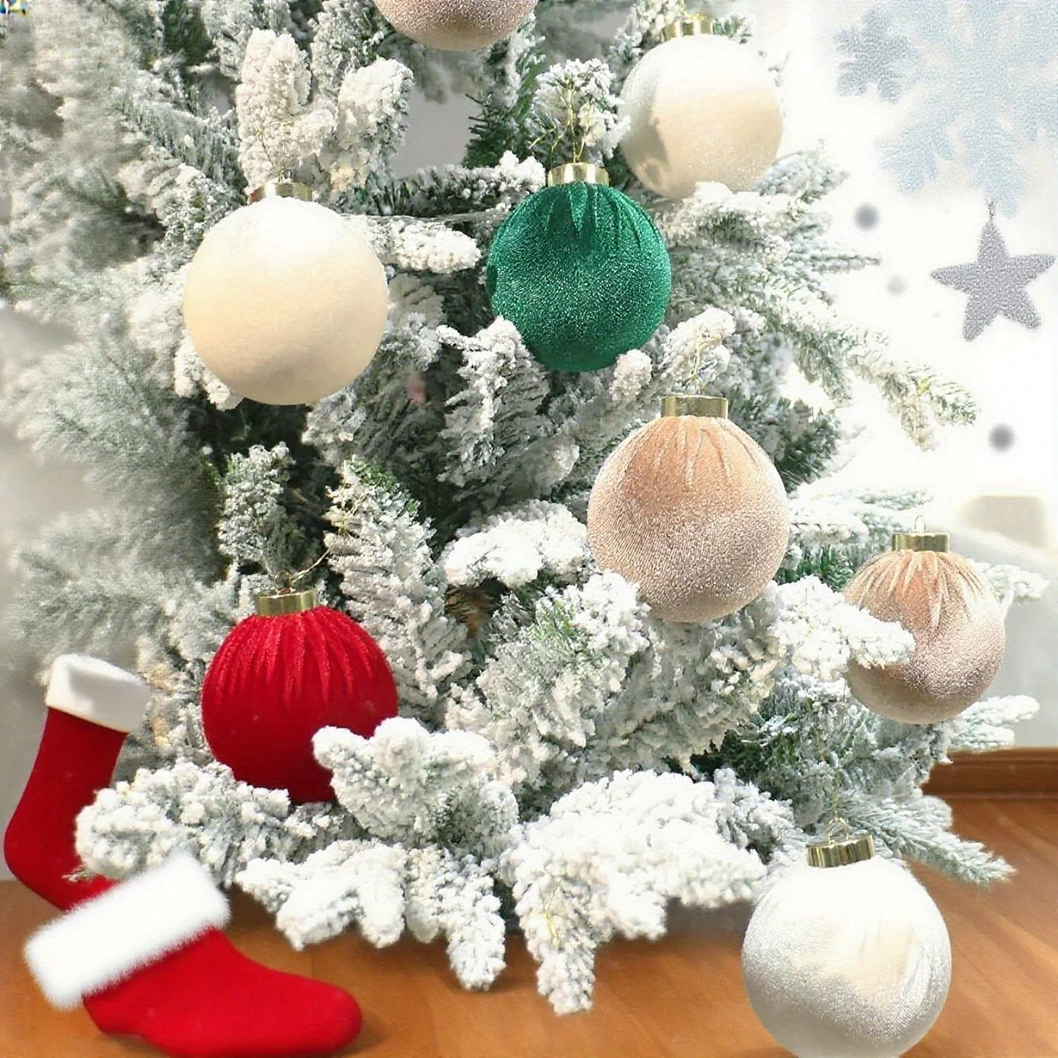 

Christmas Tree Balls Ornaments - Round Hanging Balls Holiday Decorations, Festive Hanging Decorations for Party and Festival