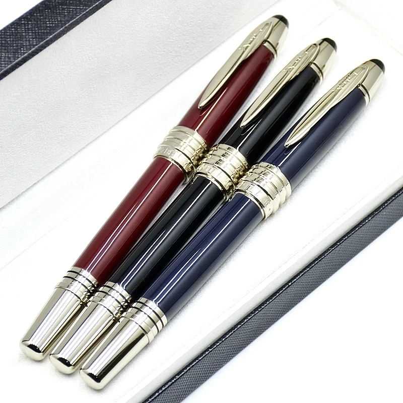 Great John Kennedy Rollerball Pen MB Blue & Red & Black Metal Ballpoint Pen Office Writing Fountain Pens With JFK Serial Number