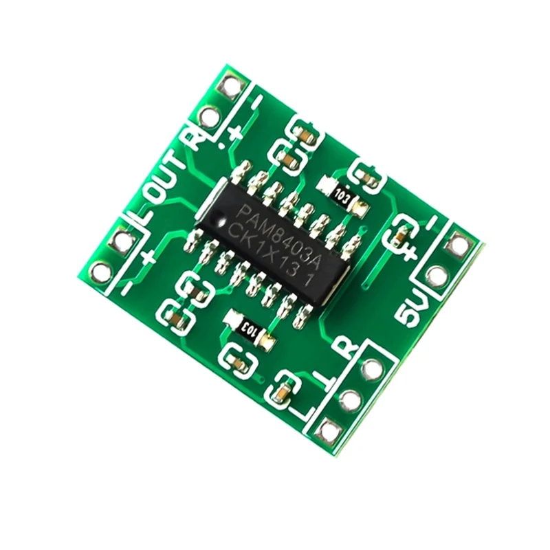 PAM8403 Super Mini Placa Amplificadora Digital, Poderosa Fonte de Alimentação USB, 2*3W, Classe D, 2.5 a 5V