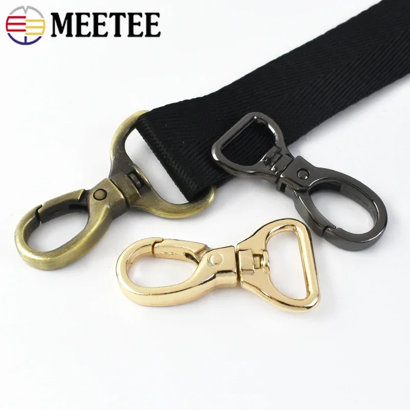 4/10/20Pcs Meetee Metal Hook Buckles 15-32mm Swivel Lobster Clasp for Bag Strap Handbag Keychain Trigger Snap Clip DIY Accessory