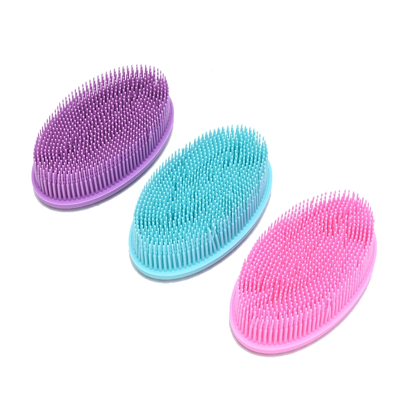 Cute Soft Silicone Body Brush Wash Bath Shower Exfoliating Skin Fit For Baby