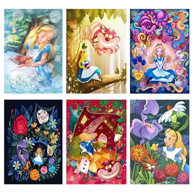MINISO-pintura en lienzo, carteles nórdicos e impresiones, imágenes de pared, dibujos animados de Disney, Alicia en el país de las Maravillas, arte de pared de conejo para la vida