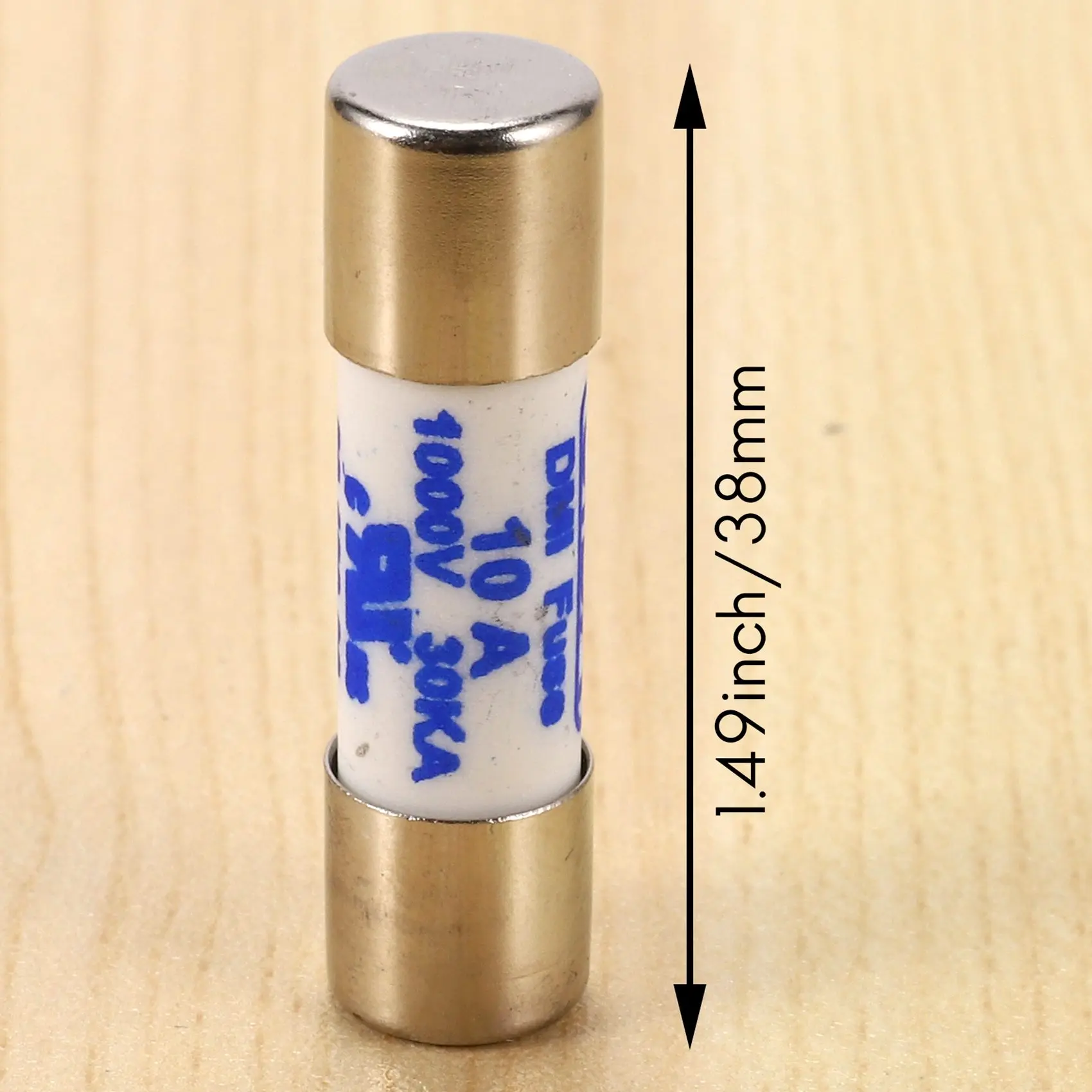 Eco-friendly Multimeter 10 x 38mm 1000V 10A Cylinder Ceramic Fuse White