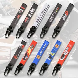 JDM Key Tag JS Racing Car Motorcycle Keychain Key Strap Panda Decoration for HONDA MUGEN SPOON Fujiwara Tofu Shop