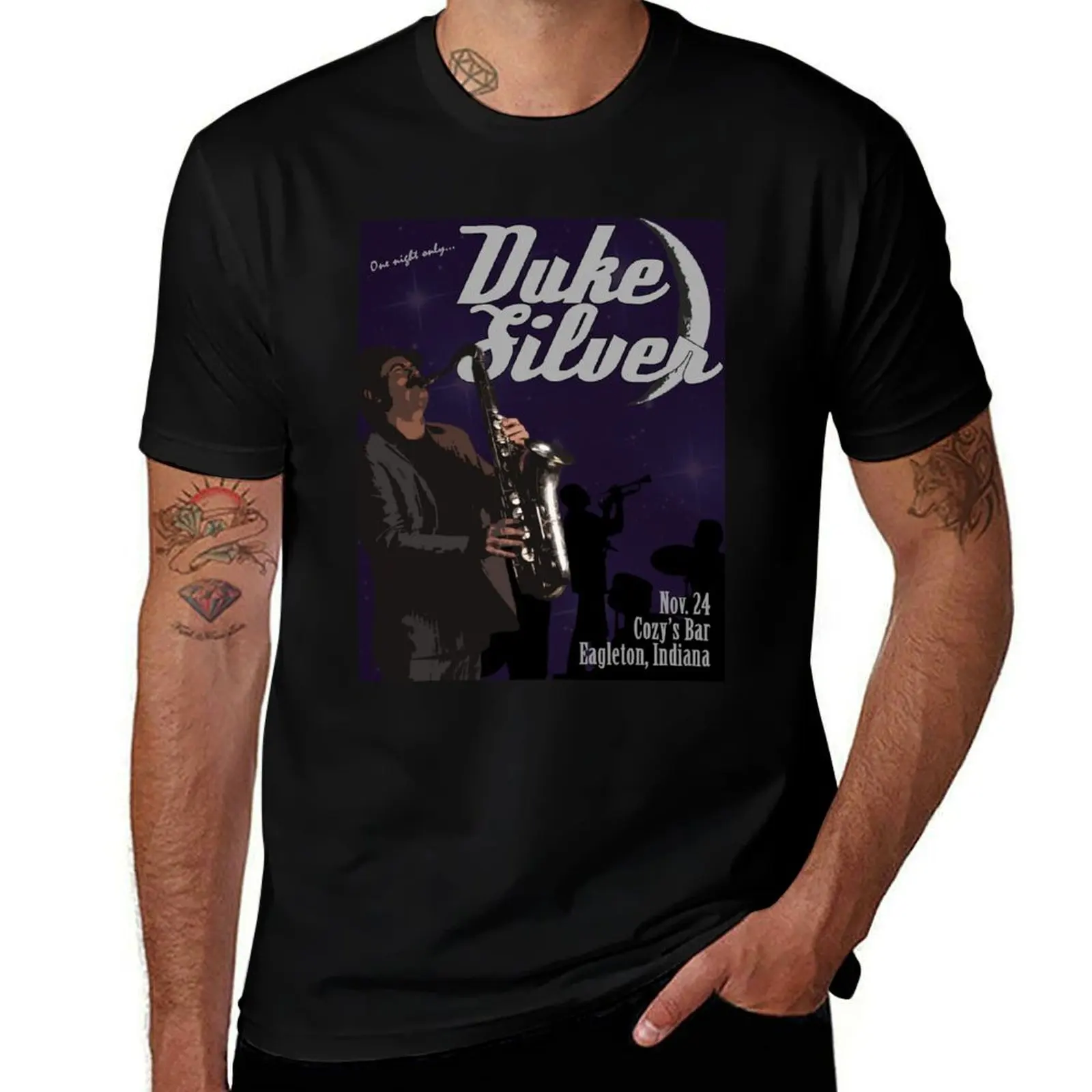 

Duke Silver T-Shirt Short sleeve tee Louboutins summer shirt men t shirt