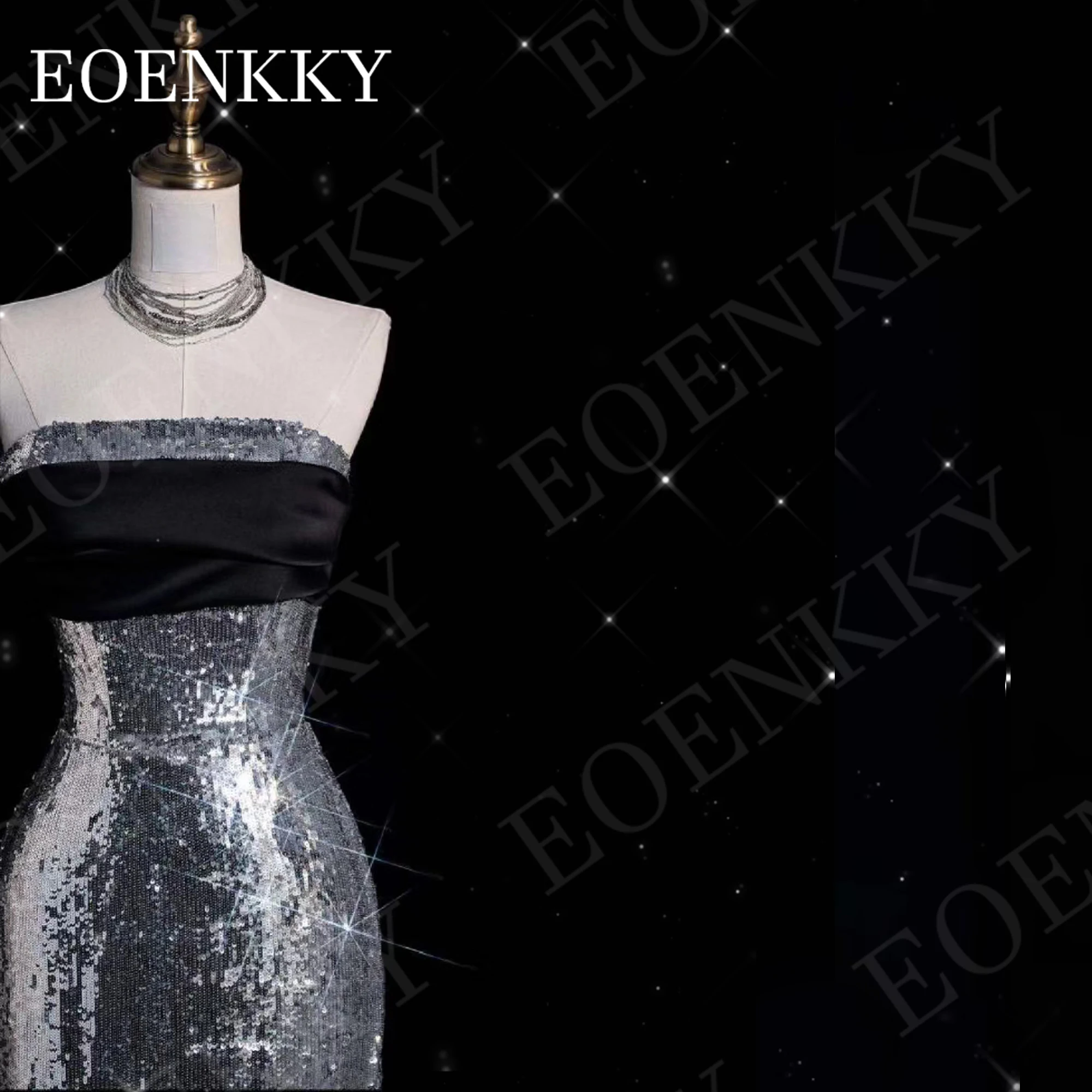 EOENKKY حورية البحر الترتر مساء حزب اللباس أنيقة الفضة سباركلي حمالي كوتيل فساتين بلا أكمام عارية الظهر حورية البحر الترتر مساء اللباس الأنيق فضي لامع حمالة كوكتيل فساتين بلا أكمام