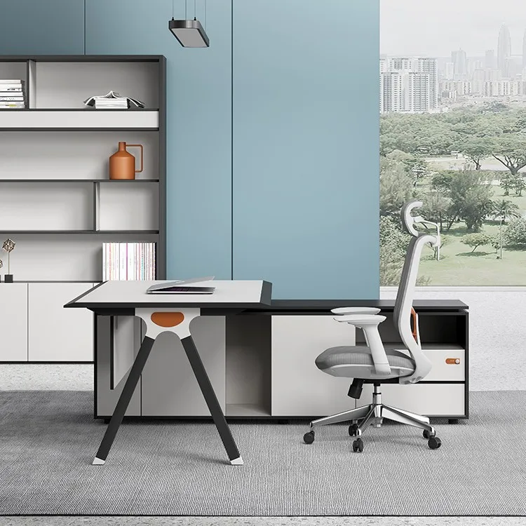 Boss desk office ladies' single color-block small manager desk for managers, 1.6m and 2m desk