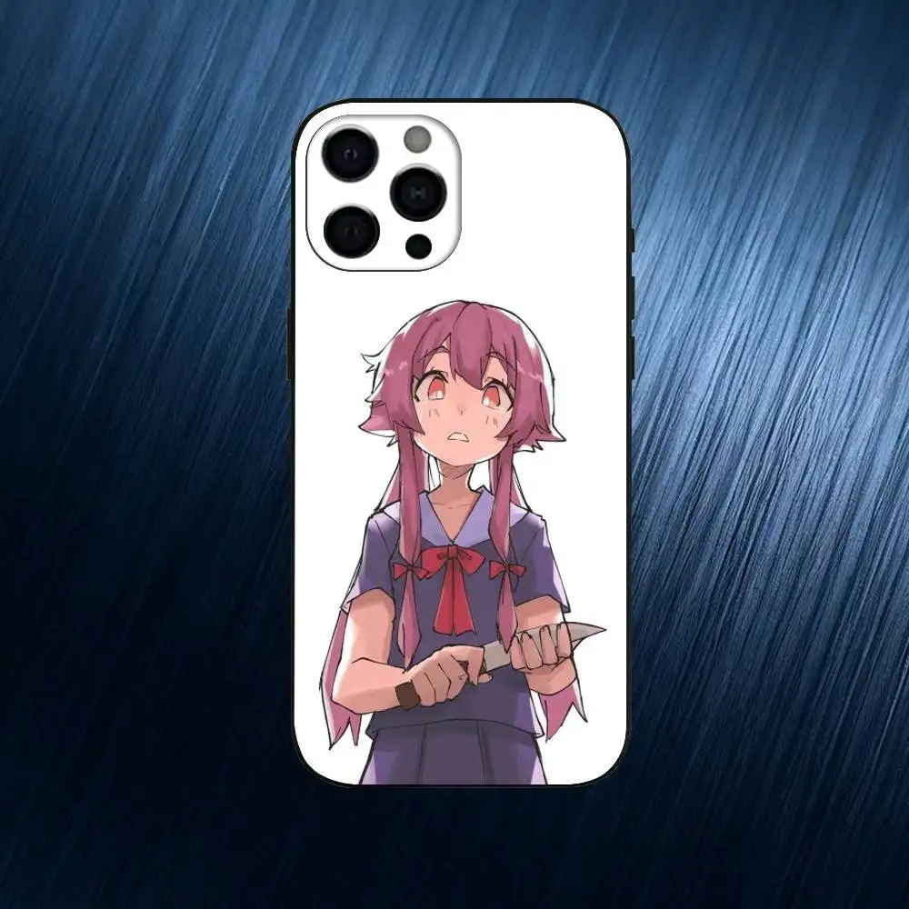 Etui na telefon Anime M-Mirai Nikki-i do iPhone'a 17,16,15,14,13,12,11 Plus,Pro Max, miękki silikonowy pokrowiec