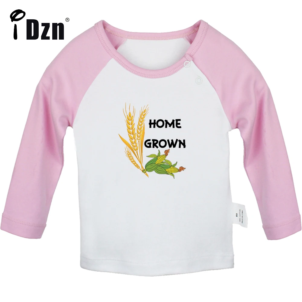 

Home Grown & Future Farm Help Funny Printed Tops Cute Baby Boys T shirt Baby Girls Long Sleeves T-shirts Infant Clothes