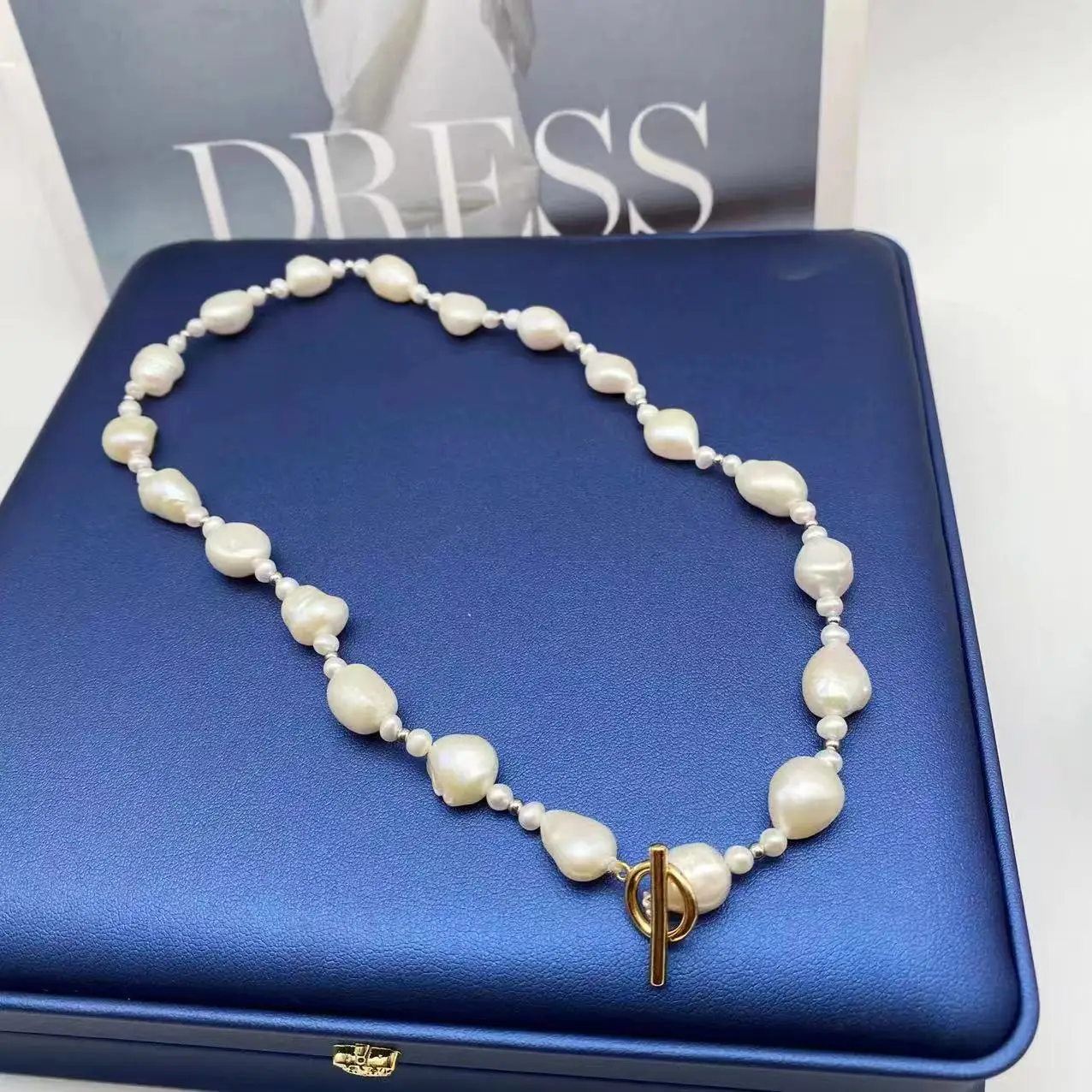 

Natural freshwater baroque pearls millet beads women's personalized new temperament high sense