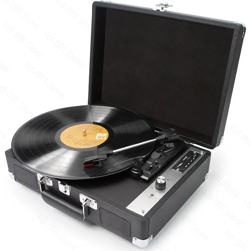 Vintage Bluetooth Vinyl Record Player Portable Speaker for Living Room